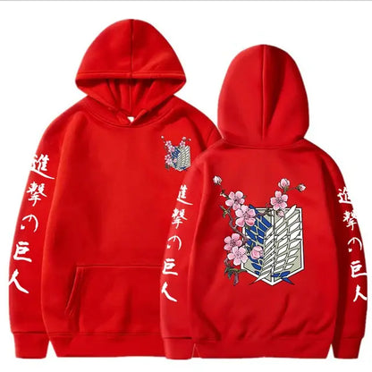 Attack On Titan Wings Of Liberty Sakura Graphic Hoodies